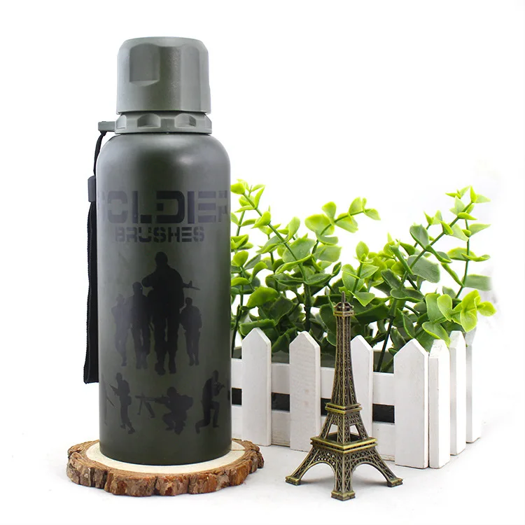 450 мл армейская камуфляжная металлическая термоизоляционная бутылка для воды из