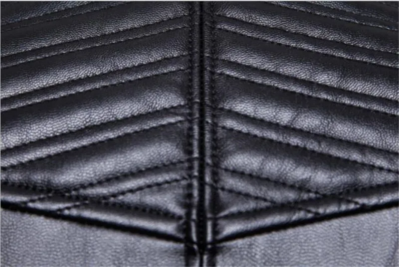 Куртка мужская мотоциклетная из экокожи Классическая ветрозащитная куртка на