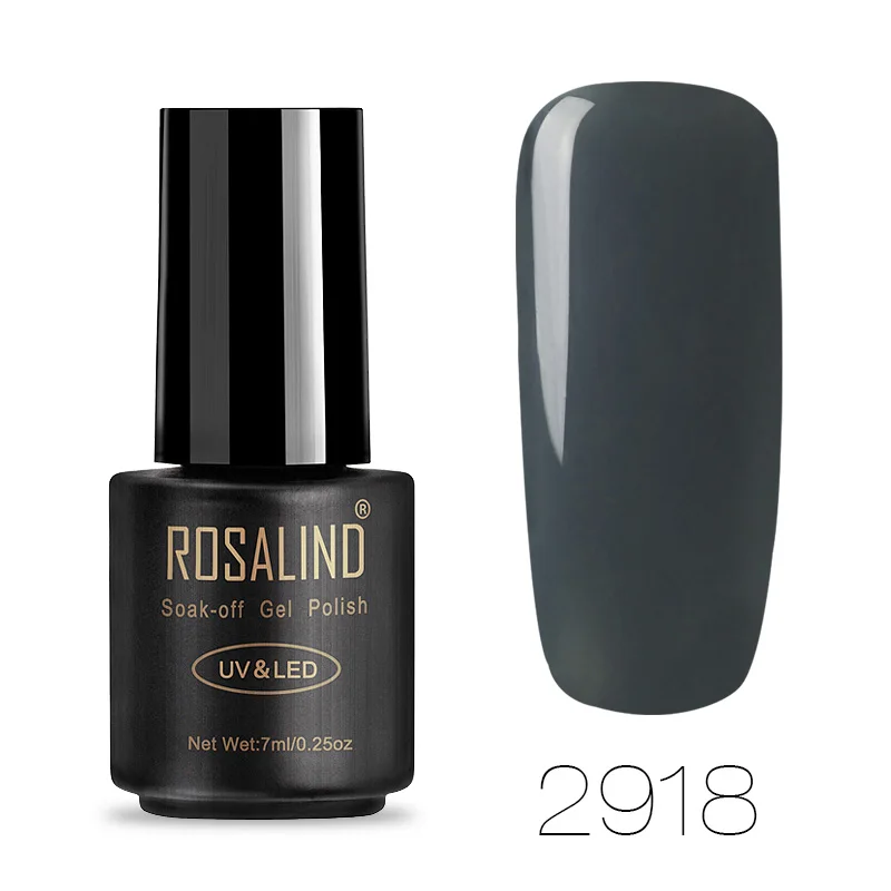 2918 ROSALIND 7 мл Лак для ногтей великолепный цвет Гель-лак для ногтей Vernis полуперманентное верхнее покрытие Базовое покрытие Гель-лак для ногтей Гель-лак - Цвет: 2918