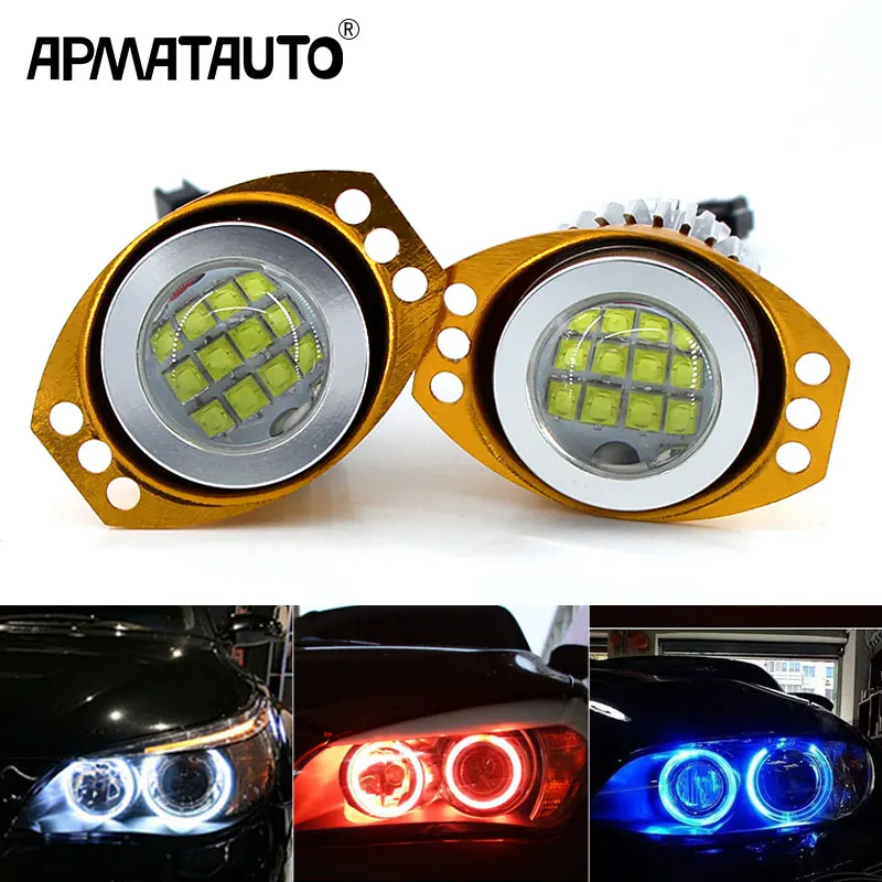 

2x Error Free 10w 60w LED Angel Eyes Marker Lights Bulbs CANbus White/Red/Blue for BMW E90 E91 3 Series 325i 328i 335i 2006-2008