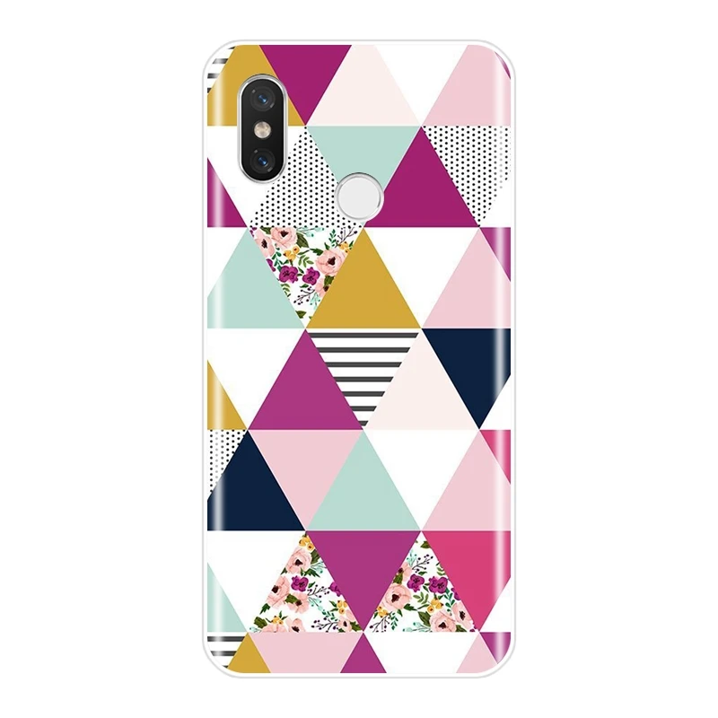 Мягкий чехол для телефона Xiaomi Mi 5 5C 5S 5X 6 6X Plus геометрический цветочный эстетичный