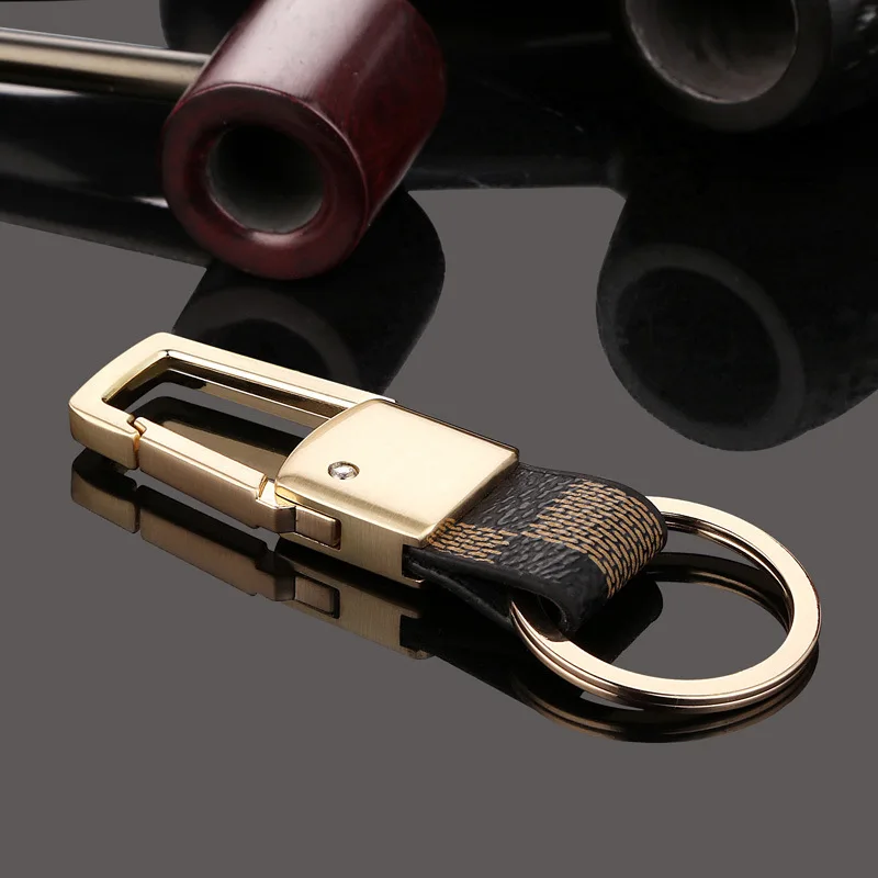 2018 High-Класс сплав из натуральной кожи Для мужчин брелок сумка Подвеска