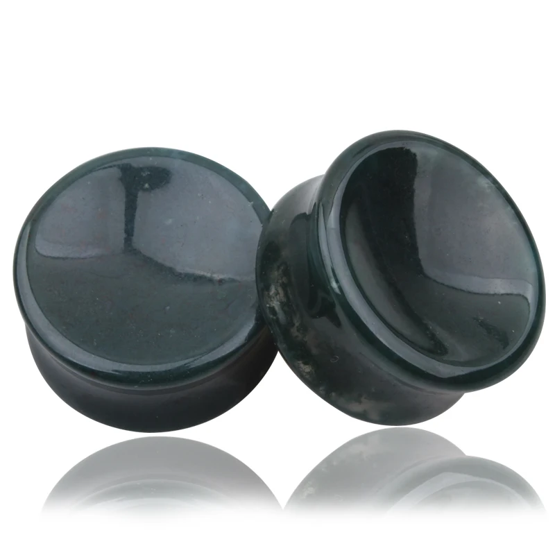 

2017 Trendy Body Piercing Jewelry Aquatic Stone Ear Gauges Plug Double Concave Ear Tunnel Ear Stretcher Expander