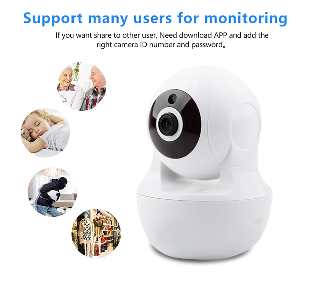 N_eye PTZ беспроводная камера 1080P HD видеоняня Портативная Домашняя купольная