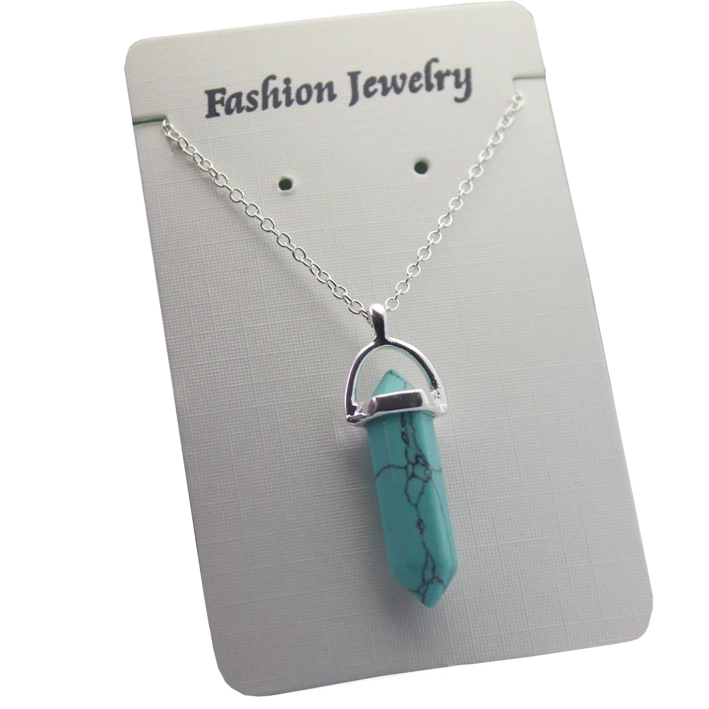 Новые модные ювелирные изделия натуральный кварц кулон с камнем ожерелье