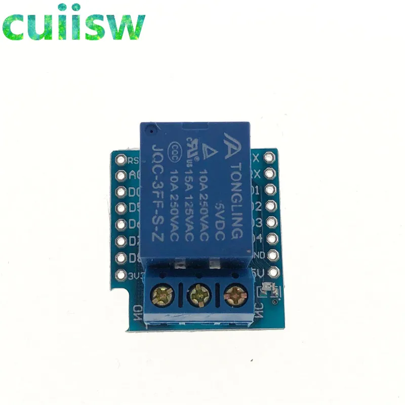 Cuiisw Relay Module For D1 MINI 5V hight level trigger One 1 Channel interface Board Shield | Электронные компоненты и