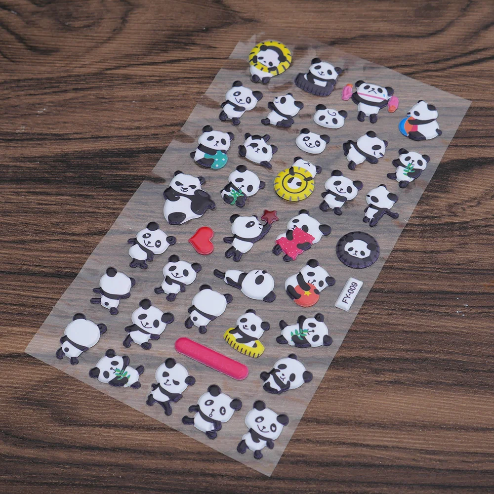 Милая очаровательная панда сделай сам пышные Пузырьковые наклейки клейкий декор