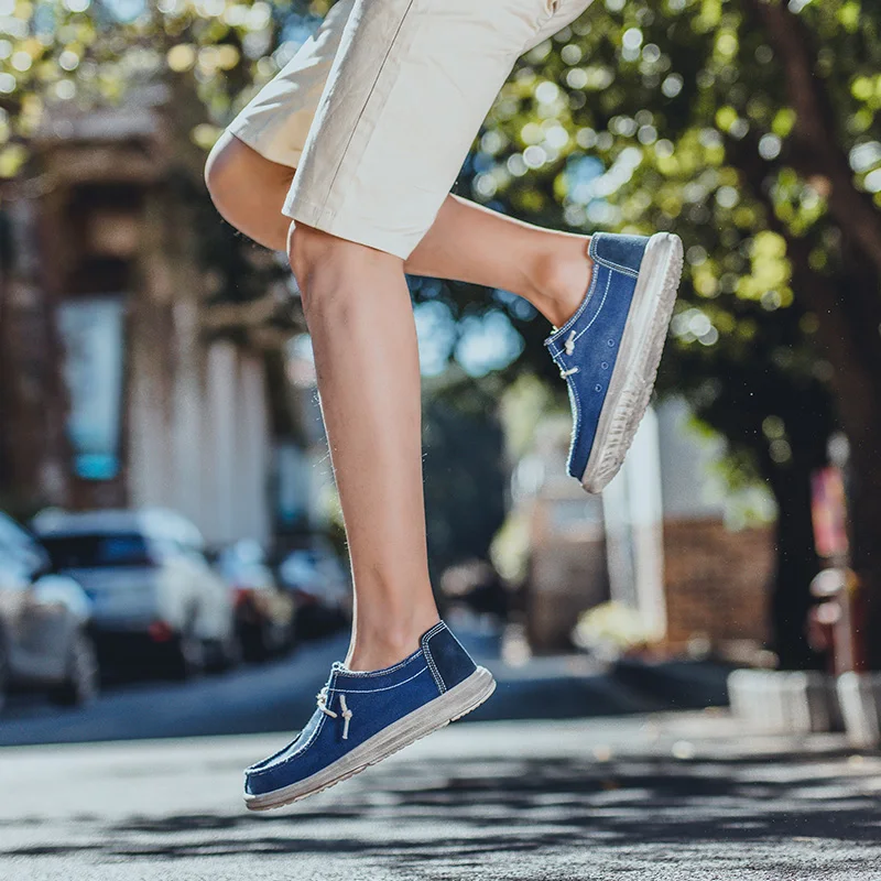 Мужские парусиновые туфли MIXIDELAI удобная повседневная обувь плоская подошва