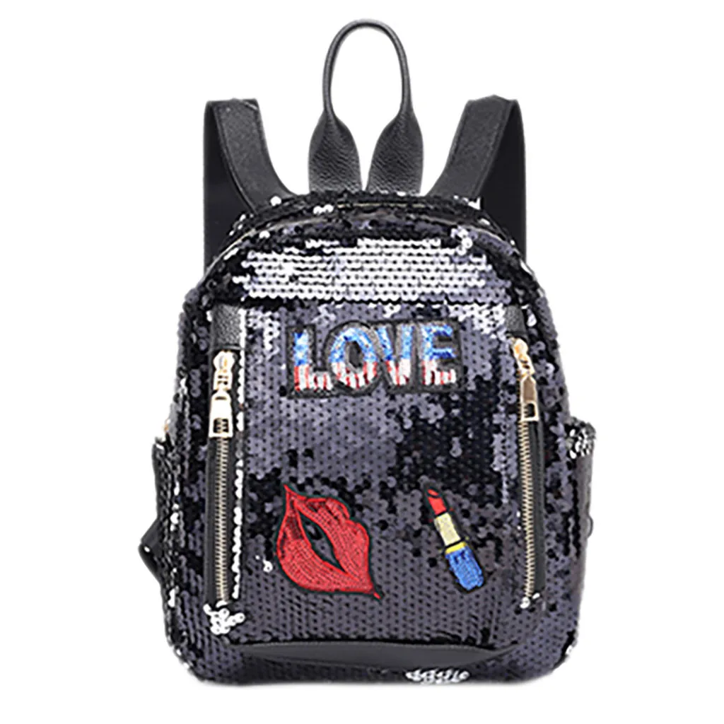 Мини-рюкзак с блестками и милой вышивкой рюкзаки для женщин девочек дорожная