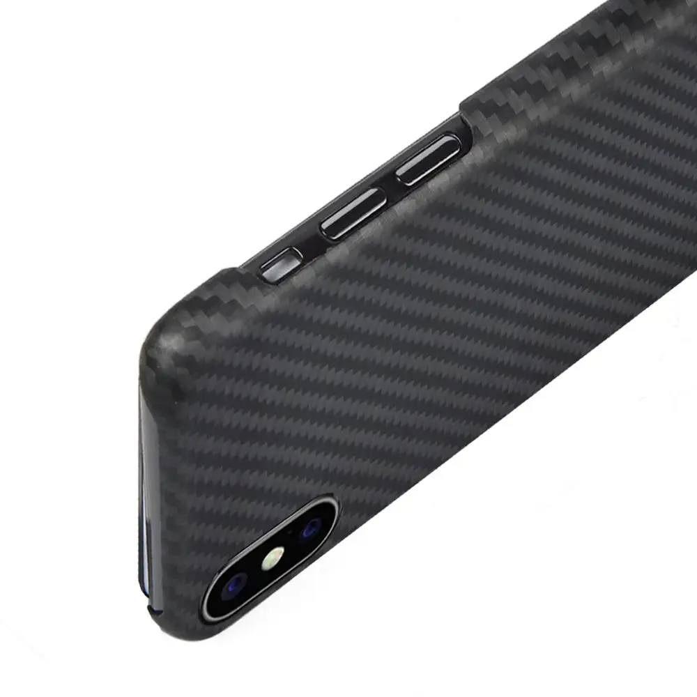 Тонкий чехол, совместимый с iPhone X XS MAX XR, арамидный чехол из углеродного волокна, чехол для телефона CORNMI