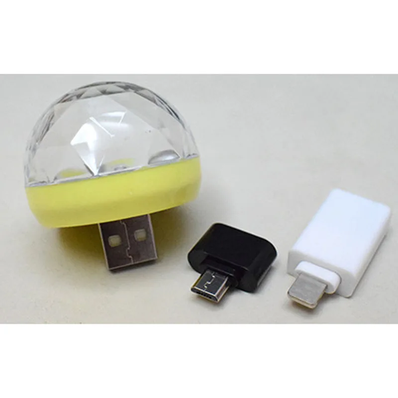 2 шт. мини USB сценический DJ светильник лампа диско шар стробоскоп Светодиодная для