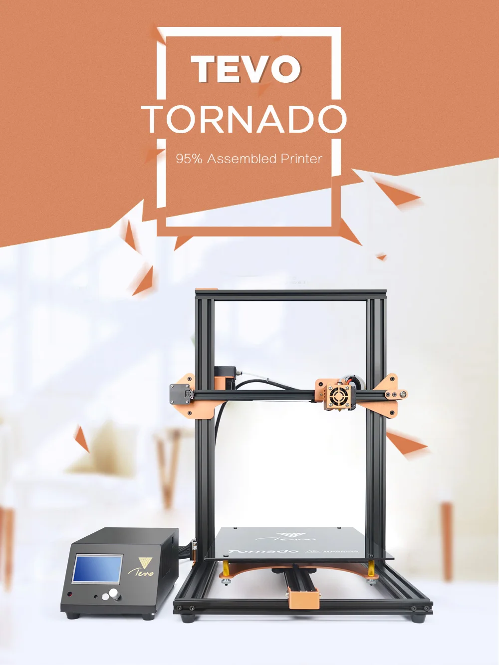 TEVO Tornado 95% Собранный алюминиевый экструзионный 3D принтер высокого качества impresora