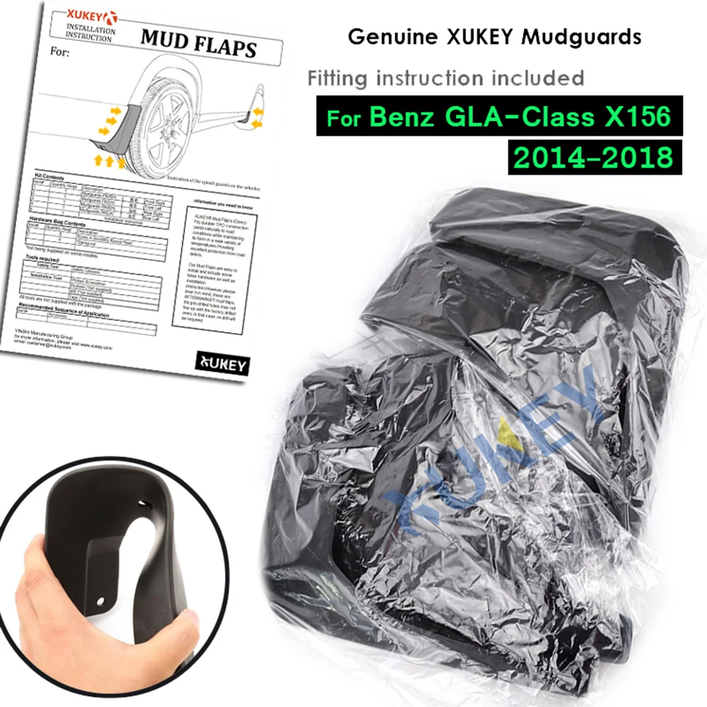 

OE Mud Flaps For Benz GLA Class GLA180 GLA200 GLA220 GLA250 X156 2014 2015 2016 2017 2018 Splash Guards Mudguards Front Rear