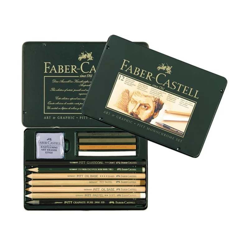 FABER CASTELL 12 pieces of pencil sketch a pastel sketch painting a combination of carbon 112960