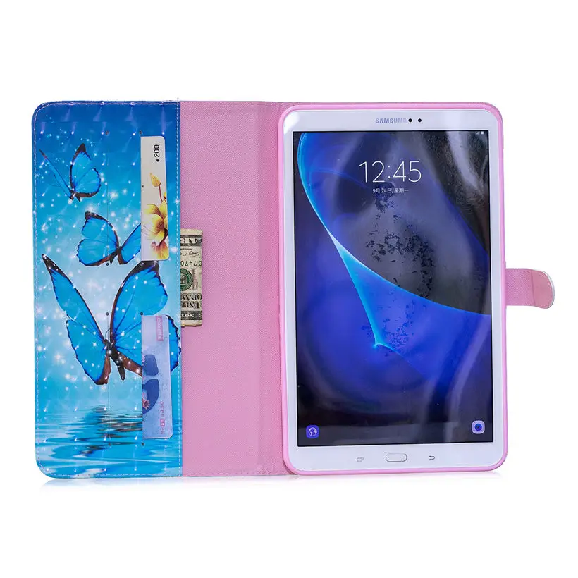 SM-T585 Case For Samsung Galaxy Tab A A6 10.1&quot 2016 SM-T580 T585 T580 Cover Funda 3D Cartoon Animal painted Skin Shell+Film+Pen |