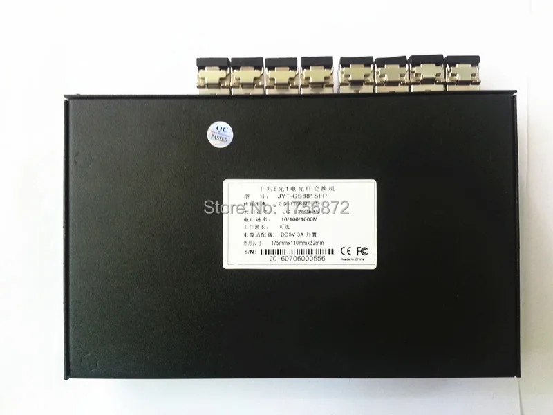 8 гигабайт SFP и 1 1000 Мбит/с Tx-порт волоконный коммутатор медиаконвертер одно