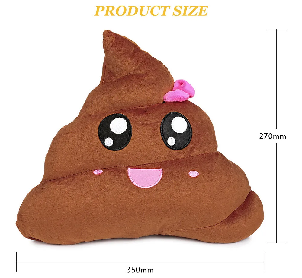 KAWO Симпатичные Poop Expression Girl Emotion Подушка плюшевая игрушка для декорации дома Рождественский подарок