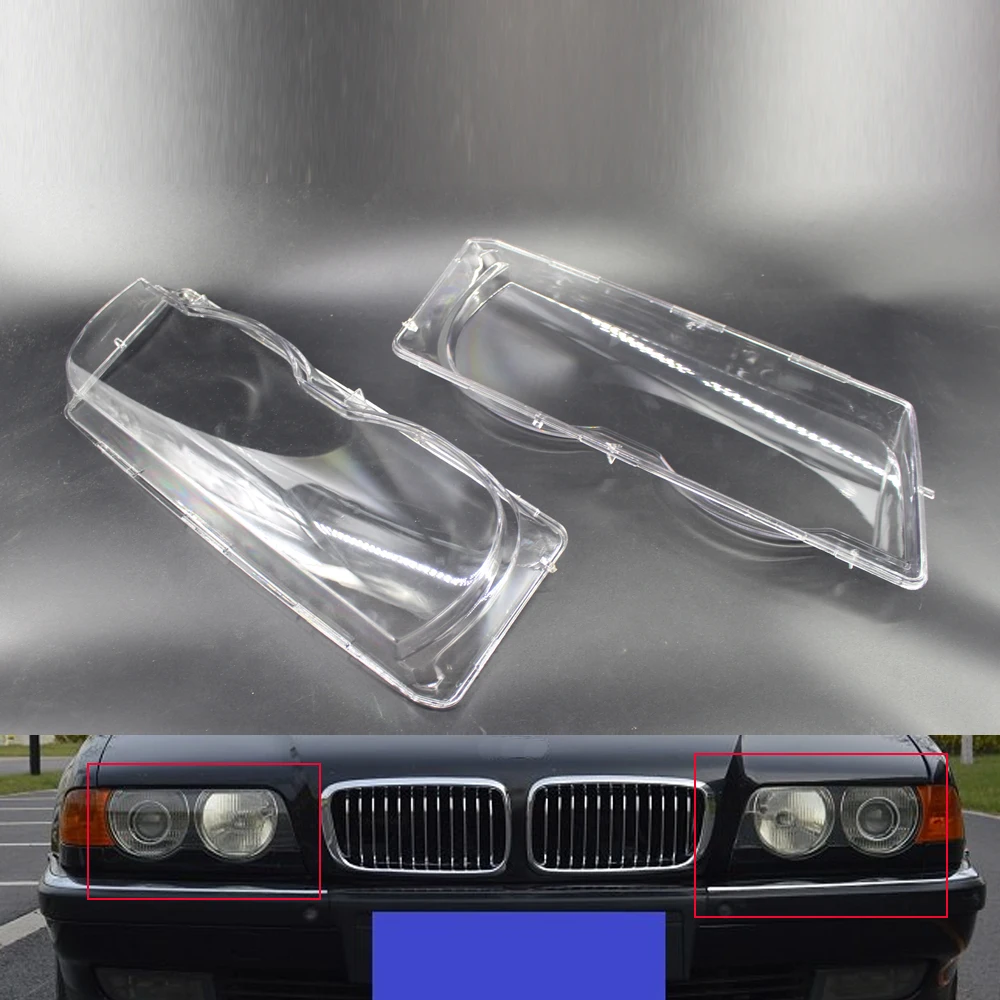 

Left Right Side Car Headlight Headlamp Lens Cover Shell For BMW 7 Series E38 Facelift 99-01 Top 63128386953, 63128386954