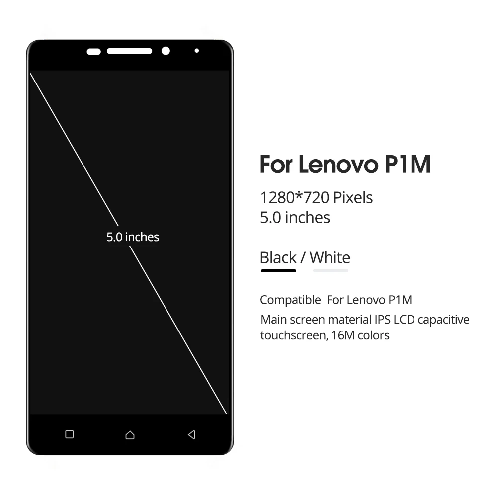 5.0&quot For Lenovo Vibe P1M LCD Display Touch Screen Digitizer Assembly P1ma40 P1mc50 Replacement | Мобильные телефоны и