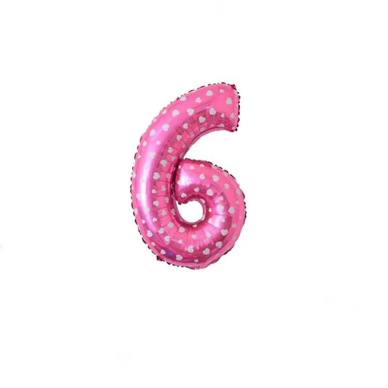 32 inch blue pink digital aluminum balloon Birthday party layout medium number balloons Decor Air Baloons Event Party Supplies | Дом и сад