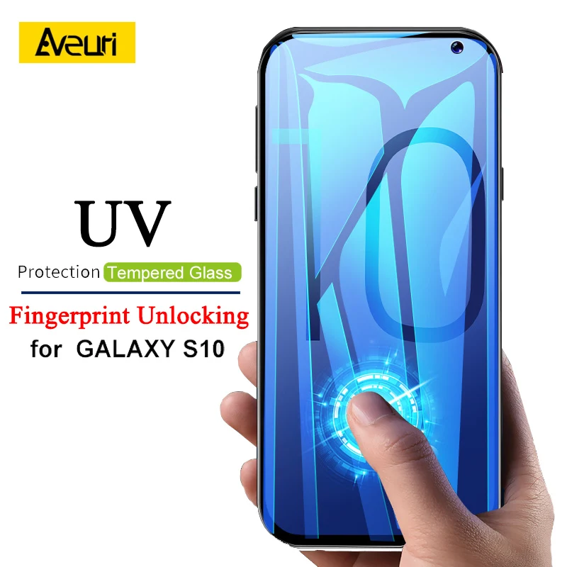 Закаленное стекло для Samsung Galaxy S10 Plus + S10E Защитное экрана UV Ligh S9 Note 9 | Мобильные
