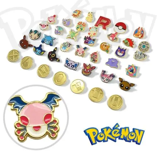 OHCOMICS для Pokemon 40 шт./компл. аниме Карманный Монстр Пикачу значки Gym металлические