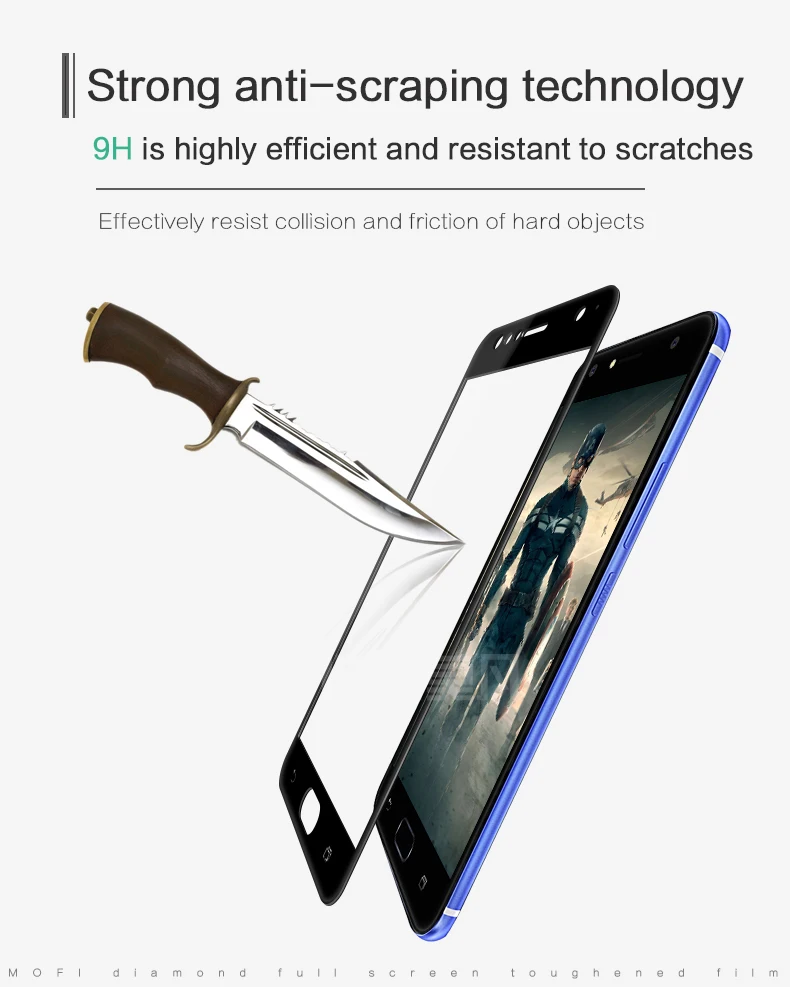 Для Asus Zenfone 4 селфи ZD553KL MOFi 9 H полное покрытие закаленное Стекло Экран Защитная пленка для Asus ZD553KL закаленное стекло фильм