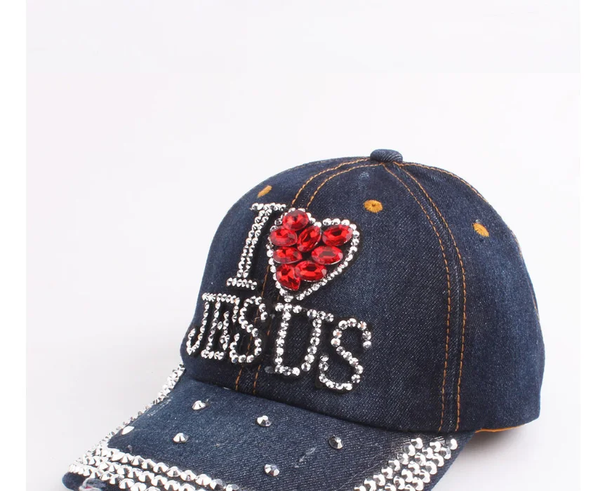 Хами Otwo новая бейсболка джинсы алмаз I LOVE JESUS уличная Snapback шляпа для женщин и мужчин хип-хоп джинсовая хлопковая кепка шапки