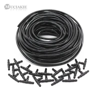 muciakie 20m 47mm pvc hose garden water micro irrigation tubing pipe with 20pcs tee barb connector gardening lawn agriculture