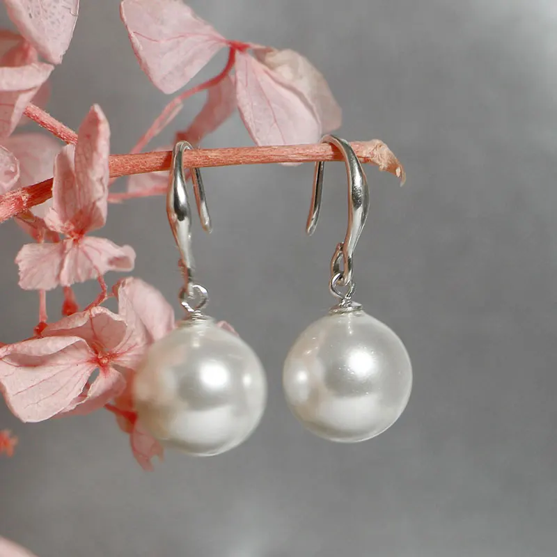 Женские классические серьги с жемчугом серебро 925 пробы | Украшения и аксессуары