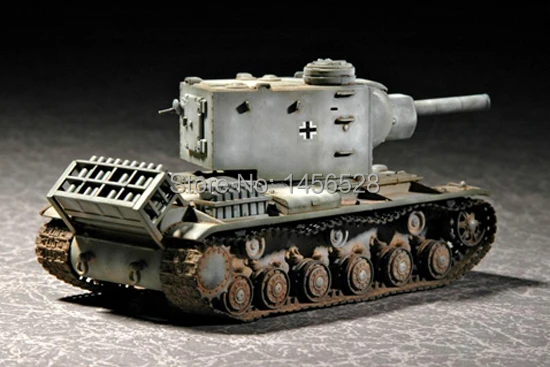Немецкая модель TRUMPETER 07266 немецкого бака Pz.kpfw KV 2 1/72 (r) в сборе 3D автомобиль