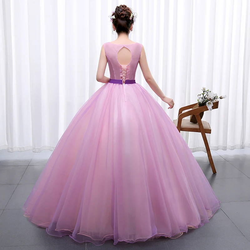Ruthshen Vestidos De 15 Anos, без рукавов, розовые цветы, Дешевые Бальные платья, 16 сладких дебютантов, платья, Бальные вечерние платья