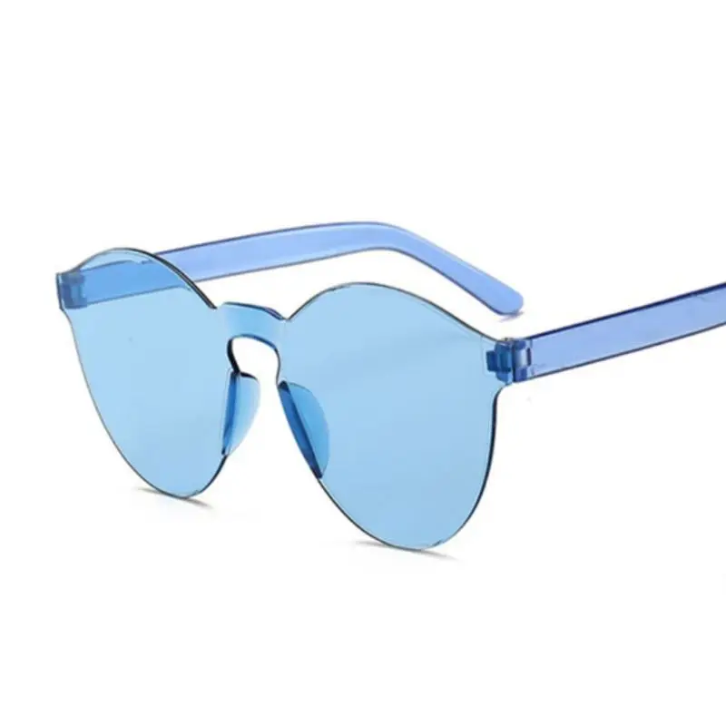 Очки солнцезащитные женские круглые модные зеркальные солнечные очки без оправы