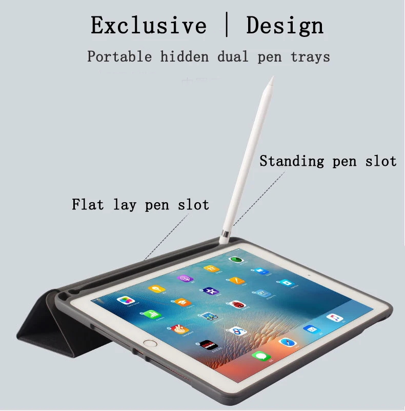 2018 Новый чехол для iPad Air 1 Air2 9 7 дюймов 2017 ручка лоток Высокое качество из