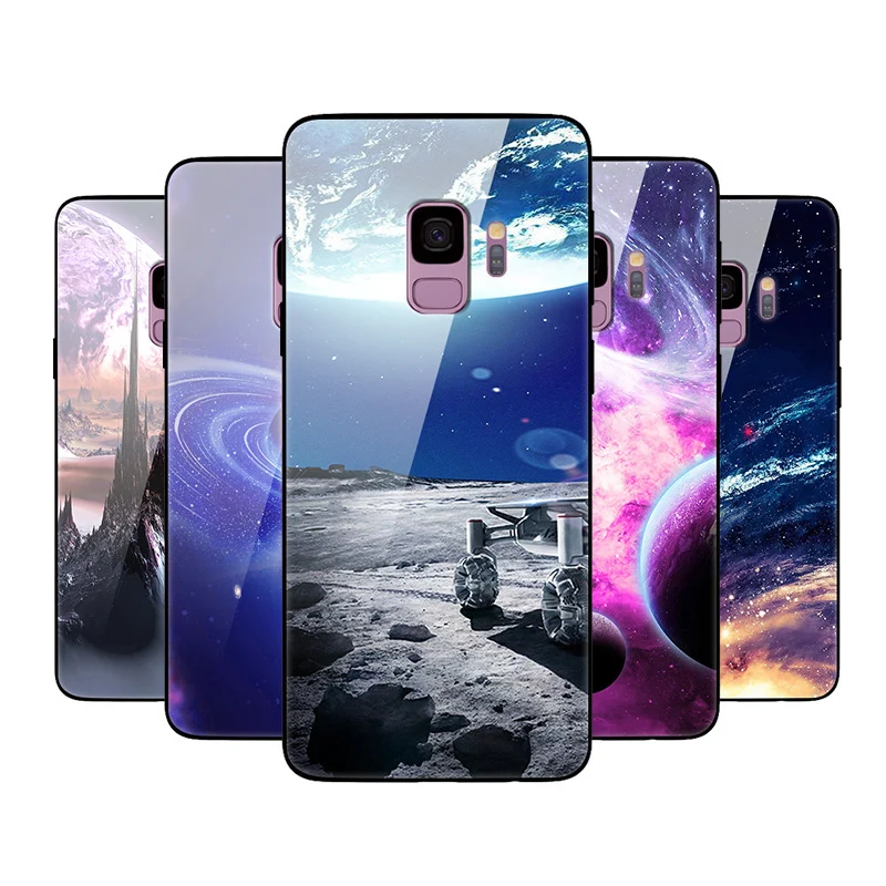 Чехол для Samsung galaxy S9 чехол из закаленного стекла задняя крышка S 9 G9600 телефона с