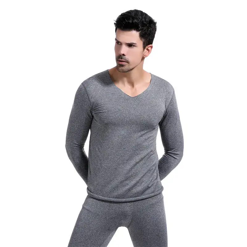 Мужское бесшовное термобелье плюс бархатный комплект на осень и зиму тонкие