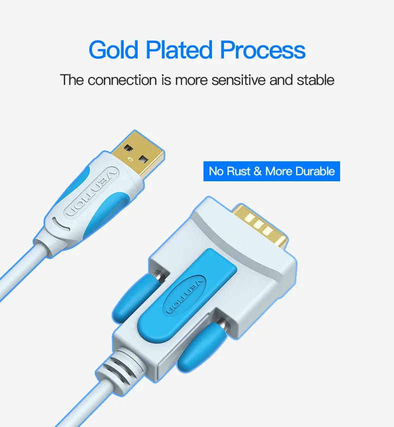 Vention USB к DB9 RS232 последовательный кабель адаптер USB COM порт DB9 контактный кабель RS232 для Windows 7 8 10 XP Mac OS X принтер светодиодный POS 2 м
