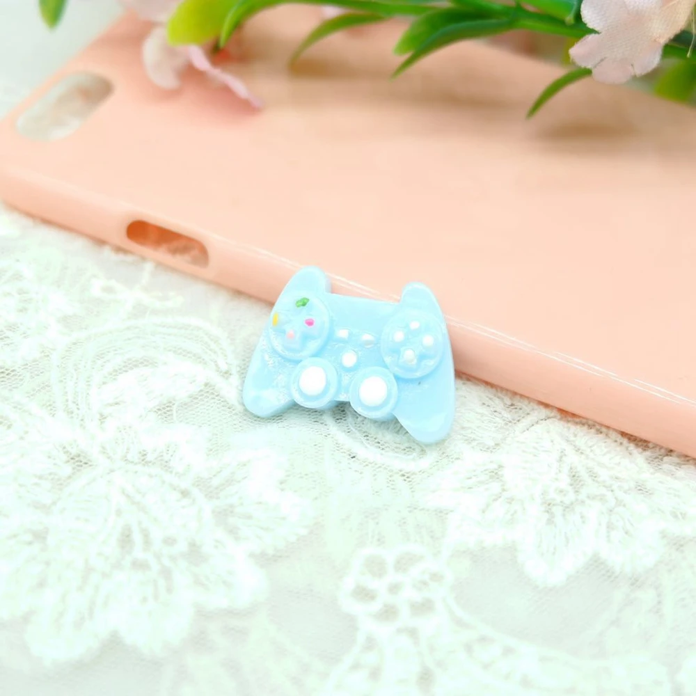 Kawaii контроллер видеоигр Смола Кабошон Ремесло для DIY телефона чехол украшение для волос бант поставки