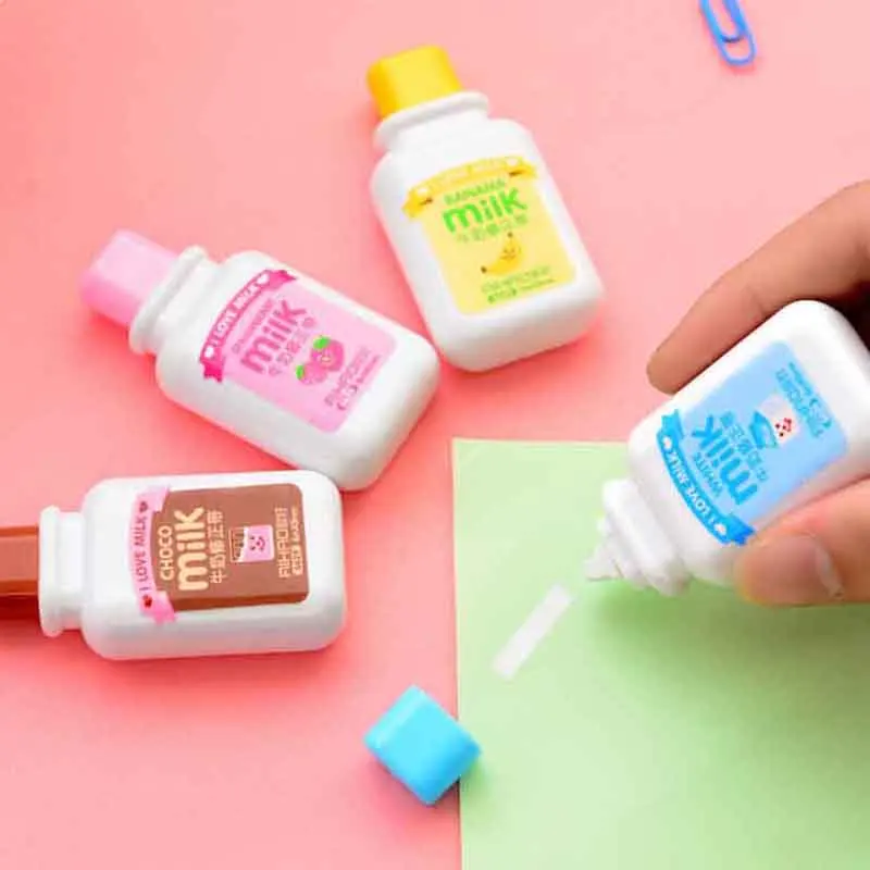 

1 X Cute Milk Correction Tape Material Escolar Kawaii Stationery Office School Supplies Papelaria 6m
