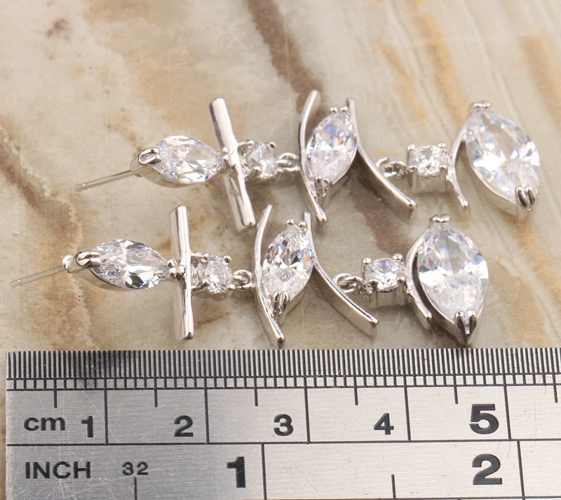 Магия маркиза прозрачные камни Белый Цирконий 925 стерлингового серебра