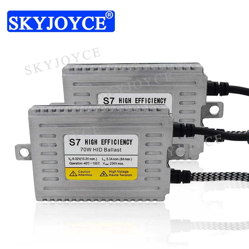 SKYJOYCE Высокая мощность 12 в 24 70 Вт HID комплект фар оригинальный DLT S7 Балласт H1 H7 H11 D2H