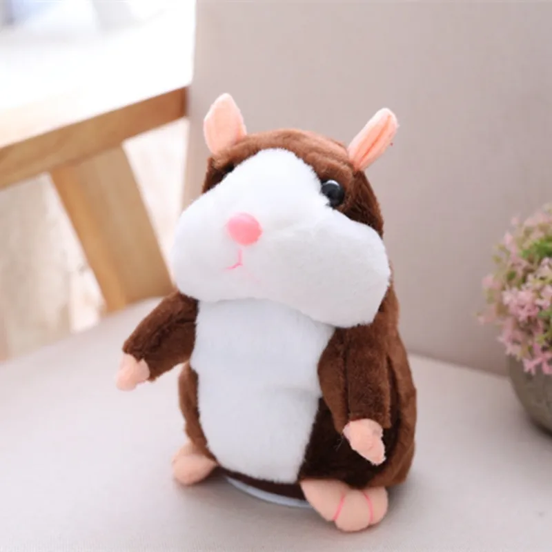 Dropshipping Promotion Christmas 15cm Lovely Talking Hamster Speak Talk Sound Record Repeat Stuffed Plushl Kawaii Toys | Игрушки и хобби