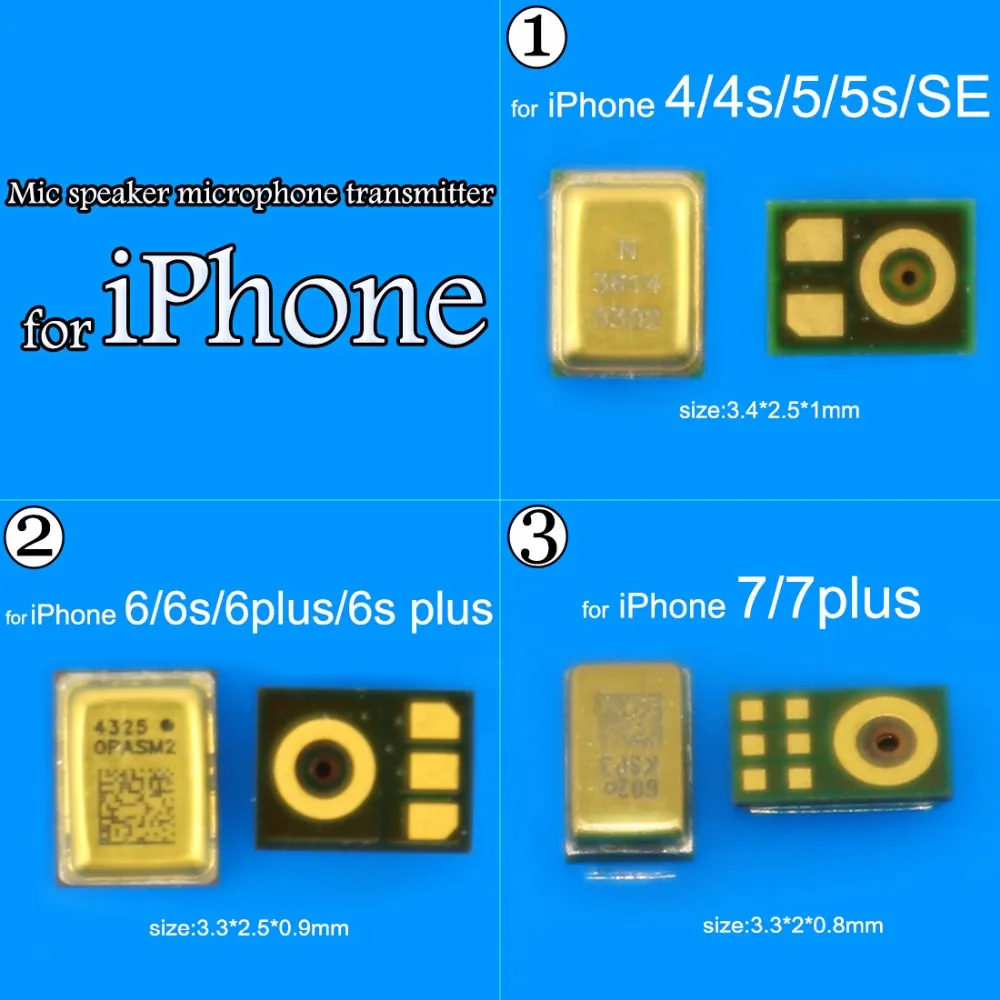 Комплект из 3-х предметов детский новый микрофон Внутренний динамик для iPhone 4 4S 5 5G