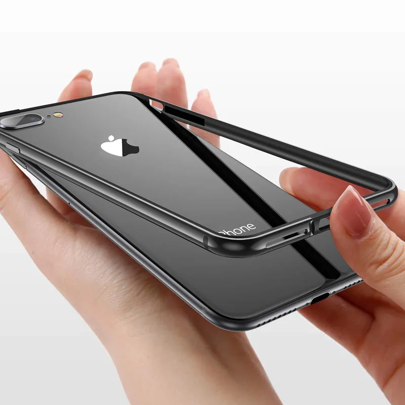 Чехол-бампер для iPhone Xs Max Xr 10 8 7 6s Plus противоударный чехол с рамкой iPhoneX алюминиевая