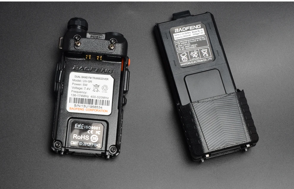 Baofeng UV-5R портативная рация 3800 мАч 5 Вт VHF UHF Двухдиапазонная портативная рация UV5R двухсторонняя Ham CB радио коммуникатор
