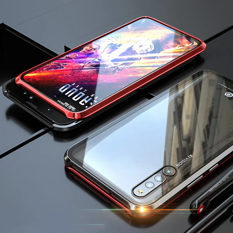 Магнитный металлический бампер стеклянный чехол для huawei mate 20Pro 20 облегченное