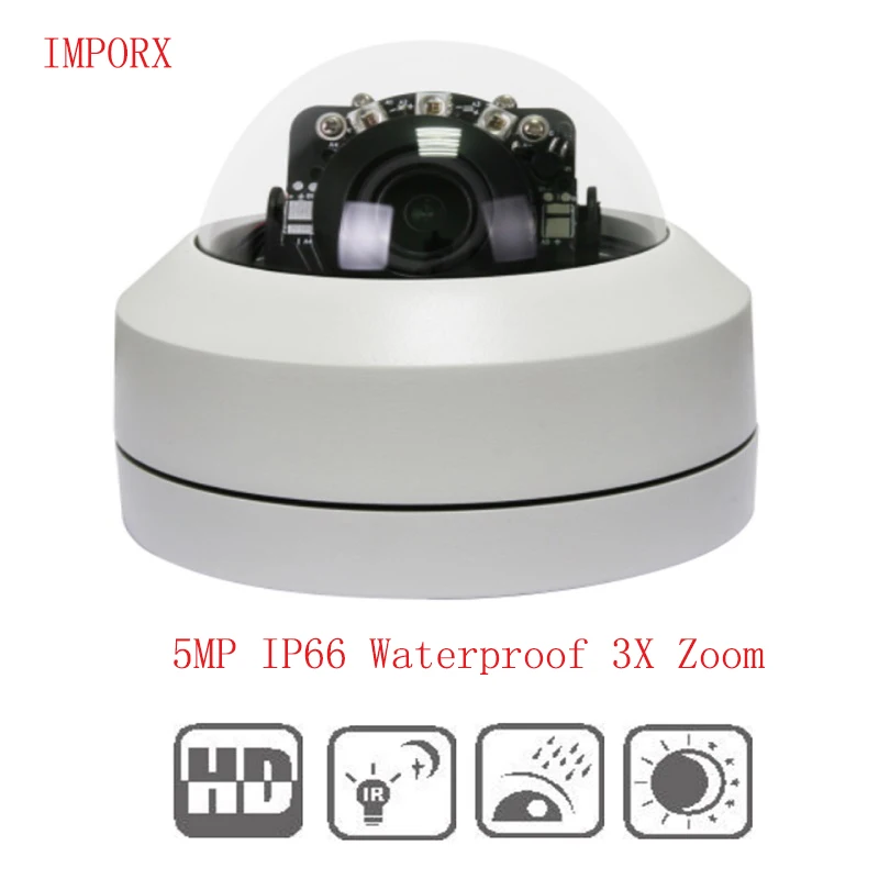 IMPORX IP камера видеонаблюдения 3X Zoom 2 5 дюймов 5MP наружная Камера Безопасности HD CCTV PTZ