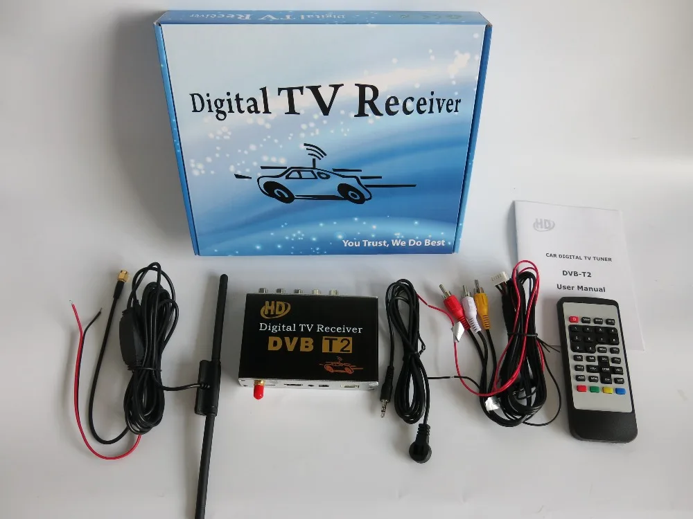 Автомобиль HD DVB T2 цифровой ТВ приемник для Таиланд Сингапур Малайзия Колумбия