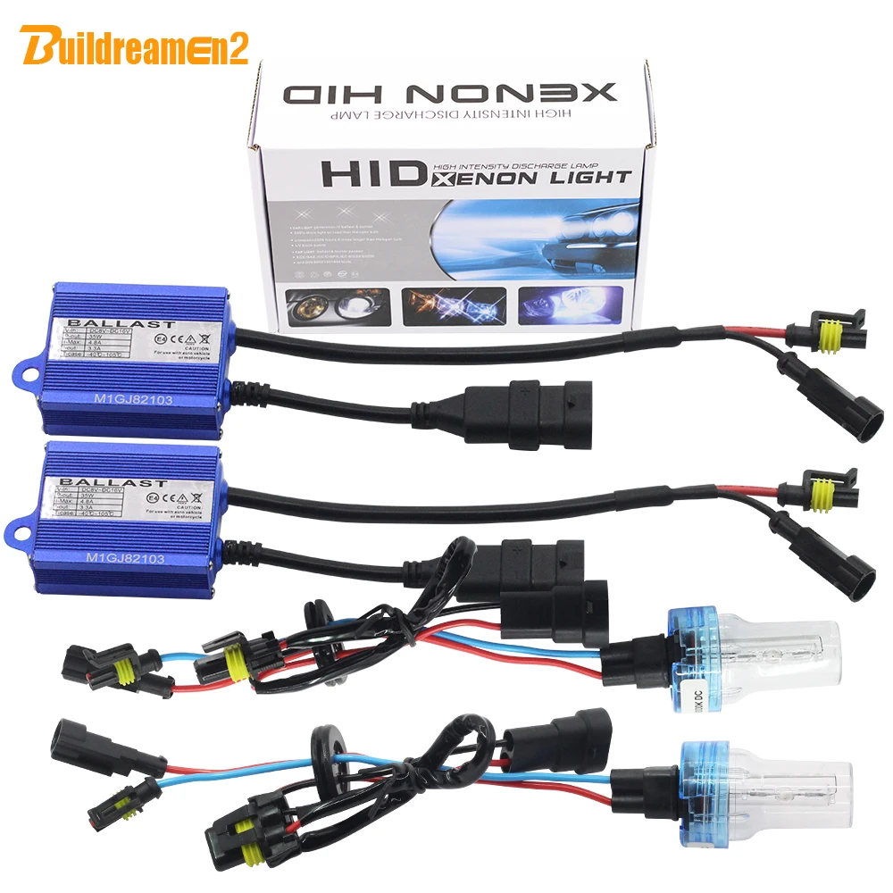 Buildreamen2 35W H1 H3 H7 H8 H9 H11 9005 HB3 9006 HB4 880 881 3000K 8000K 12V HID Xenon Kit лампа + балласт автомобильный
