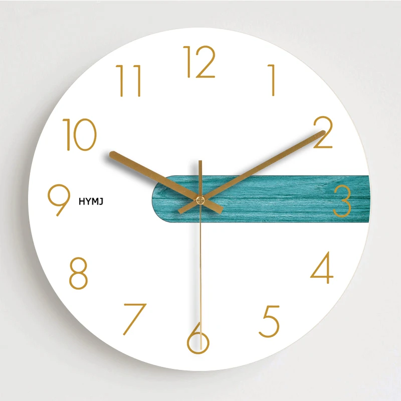 Round Fashion Clock Wall Wooden Living Room Creative Needle Watches Bedroom Home Decor | Дом и сад